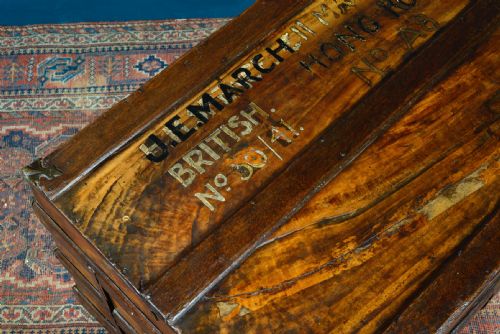 VICTORIAN CAMPHOR WOOD CHEST C1870 - ADDITIONAL PHOTO 4