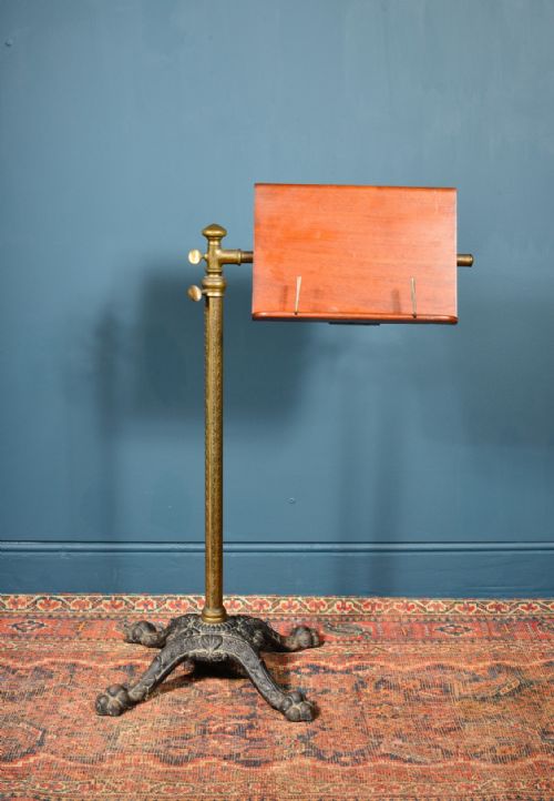 VICTORIAN 'LITERARY MACHINE' ADJUSTABLE LIBRARY READING STAND BY CARTERS C1890 - ADDITIONAL PHOTO 2