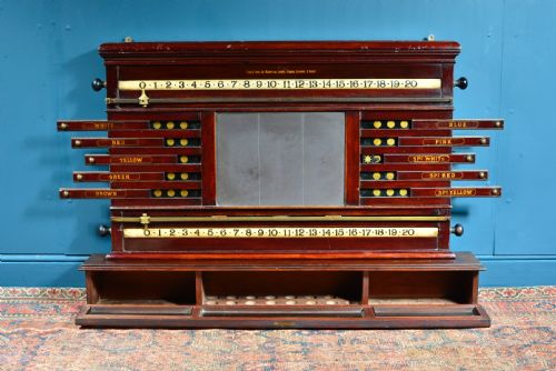 victorian snooker billiards life pool scoreboard with ball cupboard by orme manchester - CATEGORY: ANTIQUE MISCELLANEOUS - DATED VICTORIAN