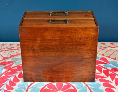 EDWARDIAN MAHOGANY TABLETOP CHEST BY HENRY STONE SON BANBURY C1910 - ADDITIONAL PHOTO 3
