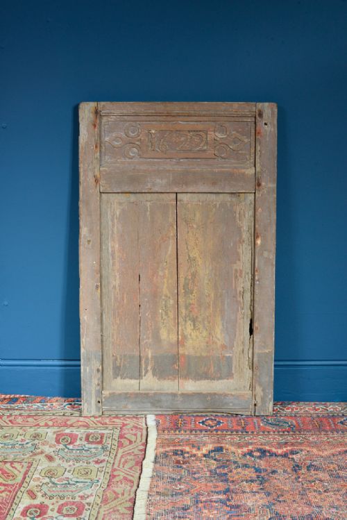 charles i oak panel with original paint 1622 - CATEGORY: ANTIQUE MISCELLANEOUS - DATED 17TH CENTURY