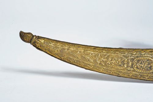 OTTOMAN CORAL AND TURQUOISE INSET GOLD DAMASCENED DAGGER 19TH CENTURY - ADDITIONAL PHOTO 8