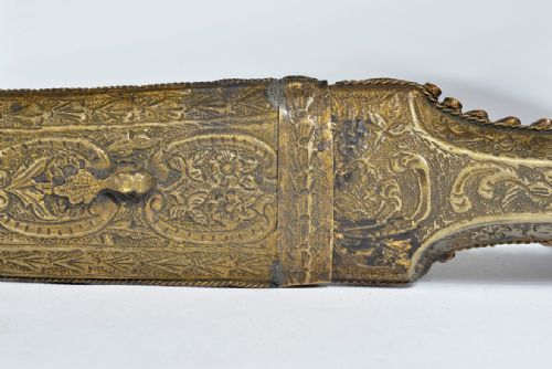 OTTOMAN CORAL AND TURQUOISE INSET GOLD DAMASCENED DAGGER 19TH CENTURY - ADDITIONAL PHOTO 10
