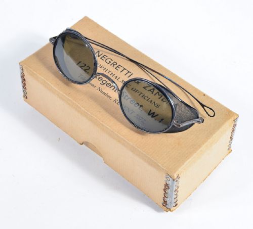 RARE NEGRETTI ZAMBRA SKIING SUNGLASSES WITH BOX C1920 - ADDITIONAL PHOTO 4