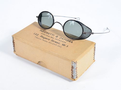 RARE NEGRETTI ZAMBRA SKIING SUNGLASSES WITH BOX C1920 - ADDITIONAL PHOTO 8