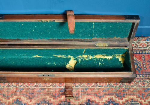 EDWARDIAN METAL MOUNTED PINE ROD BOX CASE C1905 - ADDITIONAL PHOTO 3