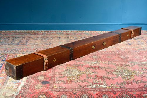 EDWARDIAN METAL MOUNTED PINE ROD BOX CASE C1905 - ADDITIONAL PHOTO 7