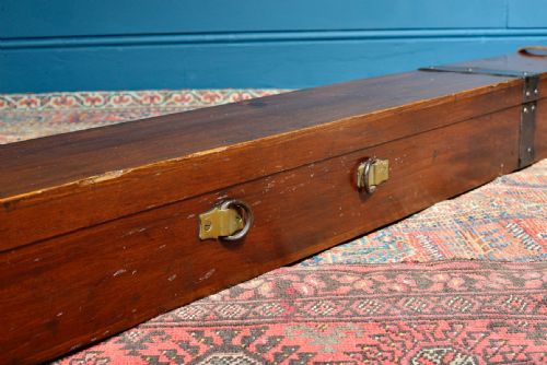 EDWARDIAN METAL MOUNTED PINE ROD BOX CASE C1905 - ADDITIONAL PHOTO 9