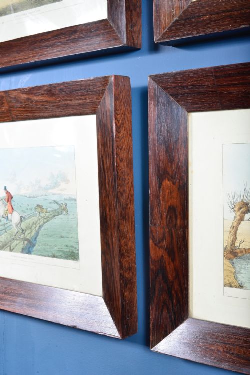 SET OF SIX ROBERT FRANKLAND AQUATINTS 'INDISPENSABLE ACCOMPLISHMENTS' 1811 ROSEWOOD FRAMES ROWLEY GALLERY CHRISTIES - ADDITIONAL PHOTO 8