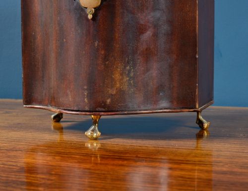 GEORGE II MAHOGANY SERPENTINE KNIFE BOX DESK COMPANION C1750 - ADDITIONAL PHOTO 3
