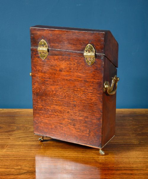 GEORGE II MAHOGANY SERPENTINE KNIFE BOX DESK COMPANION C1750 - ADDITIONAL PHOTO 4