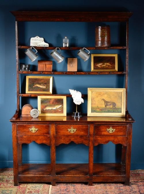 GEORGIAN OAK DRESSER OF SMALL PROPORTIONS C1780 - ADDITIONAL PHOTO 10