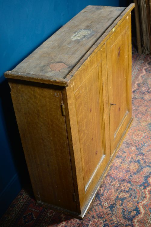 VICTORIAN SOLICITORS PIGEON HOLE CUPBOARD ORIGINAL SCUMBLED PAINT FINISH BY THOMAS MANCHIP BRIDGWATER - ADDITIONAL PHOTO 21