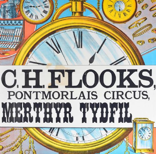 VINTAGE POSTER BY WILLIAM POTTER SONS LONDON CH FLOOKS JEWELLERS PONTMORLAIS CIRCUS MERTHYR TYDFIL C1900 - ADDITIONAL PHOTO 3