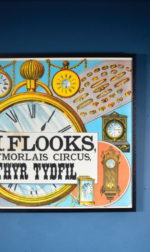 VINTAGE POSTER BY WILLIAM POTTER SONS LONDON CH FLOOKS JEWELLERS PONTMORLAIS CIRCUS MERTHYR TYDFIL C1900 - ADDITIONAL PHOTO 4