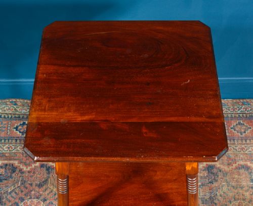 WALNUT TWO TIER OCCASIONAL TABLE ATTRIBUTED TO LIBERTY CO C1890 - ADDITIONAL PHOTO 2
