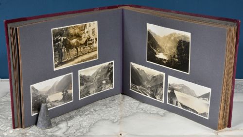 A FINE 1920'S30'S EUROPEAN TOUR LEATHER PHOTOGRAPH ALBUM - ADDITIONAL PHOTO 9