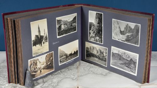 A FINE 1920'S30'S EUROPEAN TOUR LEATHER PHOTOGRAPH ALBUM - ADDITIONAL PHOTO 19
