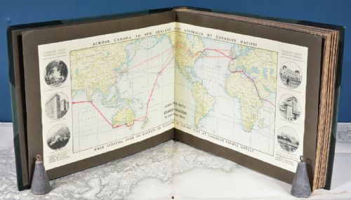 a fine 1920's world tour leather photo album - CATEGORY: ANTIQUE MISCELLANEOUS - DATED 1920