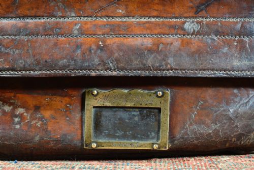 WILLIAM CUTBUSH OF BARNET'S LEATHER TRAVEL TRUNK C1850 - ADDITIONAL PHOTO 7