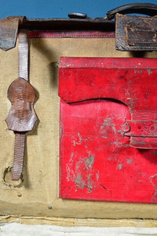 WILLIAM CUTBUSH OF BARNET'S LEATHER TRAVEL TRUNK C1850 - ADDITIONAL PHOTO 11