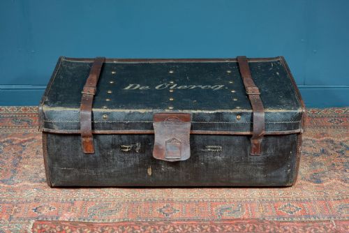 DE CLERCQ'S LEATHER TRUNK BY HILL MILLARD C1880 - ADDITIONAL PHOTO 1