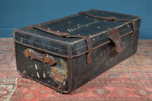 DE CLERCQ'S LEATHER TRUNK BY HILL MILLARD C1880 - ADDITIONAL PHOTO 3