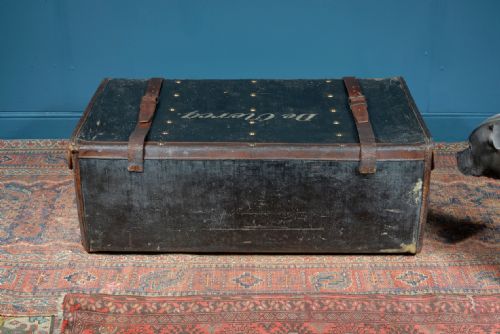 DE CLERCQ'S LEATHER TRUNK BY HILL MILLARD C1880 - ADDITIONAL PHOTO 4