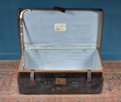 DE CLERCQ'S LEATHER TRUNK BY HILL MILLARD C1880 - ADDITIONAL PHOTO 6