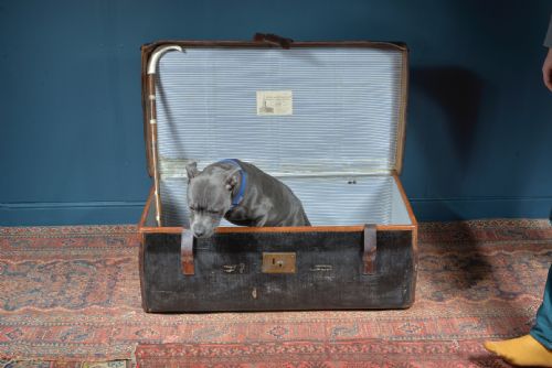 DE CLERCQ'S LEATHER TRUNK BY HILL MILLARD C1880 - ADDITIONAL PHOTO 7