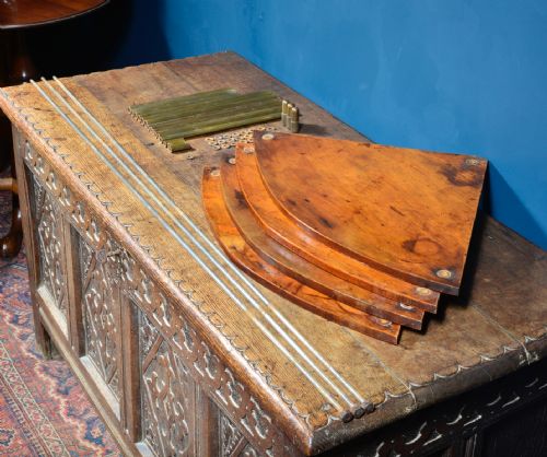 BIRCH CAMPAIGN FOUR TIER CORNER WHATNOT WITH BRASS SUPPORTS C1880 - ADDITIONAL PHOTO 2