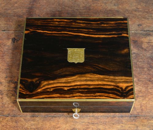 VICTORIAN GENTLEMAN'S COROMANDEL SHAVING VANITY CASE BY AF DONAGAN CAMBRIDGE C1871 - ADDITIONAL PHOTO 1