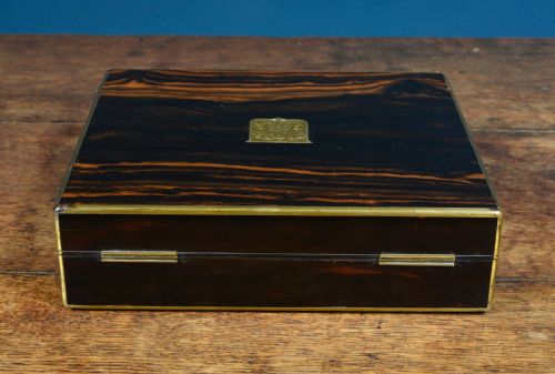 VICTORIAN GENTLEMAN'S COROMANDEL SHAVING VANITY CASE BY AF DONAGAN CAMBRIDGE C1871 - ADDITIONAL PHOTO 4