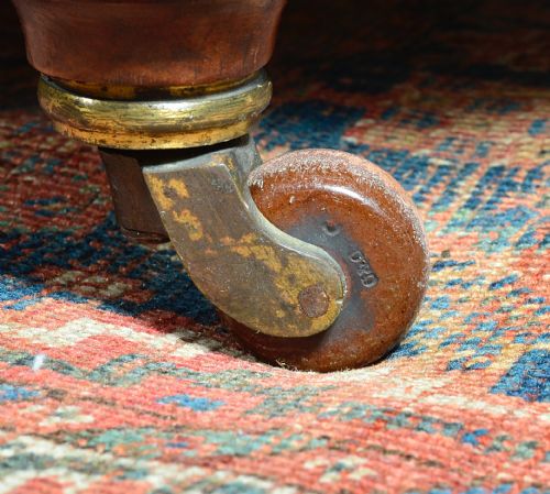 HOWARD STYLE COUNTRY HOUSE DAY BED CHAISE LONGUE IN ORIGINAL TICKING COPE CASTORS C1890 - ADDITIONAL PHOTO 2