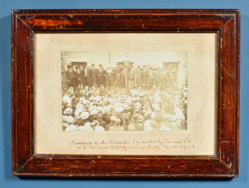 morecambe lancashire edwardian street scene photograph reading of the charter granted by edward vii on the 24th june 1902 by william billy esq 16 july 1902 - CATEGORY: ANTIQUE MISCELLANEOUS - DATED 1900