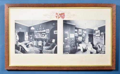 new court trinity college cambridge framed photographs of room interiors 189699 - CATEGORY: ANTIQUE MISCELLANEOUS - DATED 1890