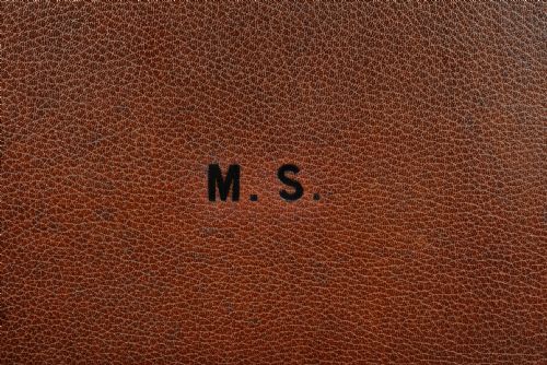 EDWARDIAN LADIES' FITTED LEATHER VANITY CASE COVER INITIALLED MS C1910 - ADDITIONAL PHOTO 7