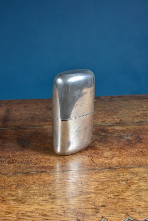 JUMBO PEWTER HIP FLASK BEAKER COMBINATION BY JAMES DIXON SONS C1900 - ADDITIONAL PHOTO 3