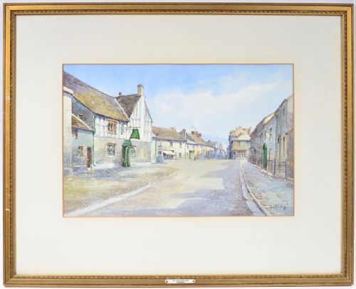 edgar james maybery 18871964 ye olde bull inn caerleon watercolour - CATEGORY: ANTIQUE ART - DATED 1920