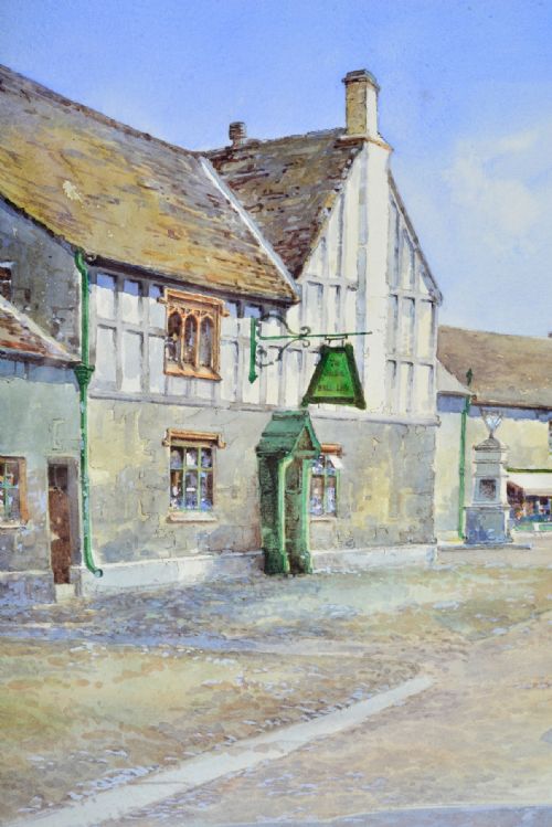 EDGAR JAMES MAYBERY 18871964 YE OLDE BULL INN CAERLEON WATERCOLOUR - ADDITIONAL PHOTO 3
