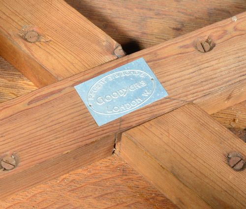 ARTS CRAFTS LIGHT OAK TWO TIER OCCASIONAL TABLE BY WILLIAM BIRCH FOR GOODYER'S C1890 - ADDITIONAL PHOTO 1