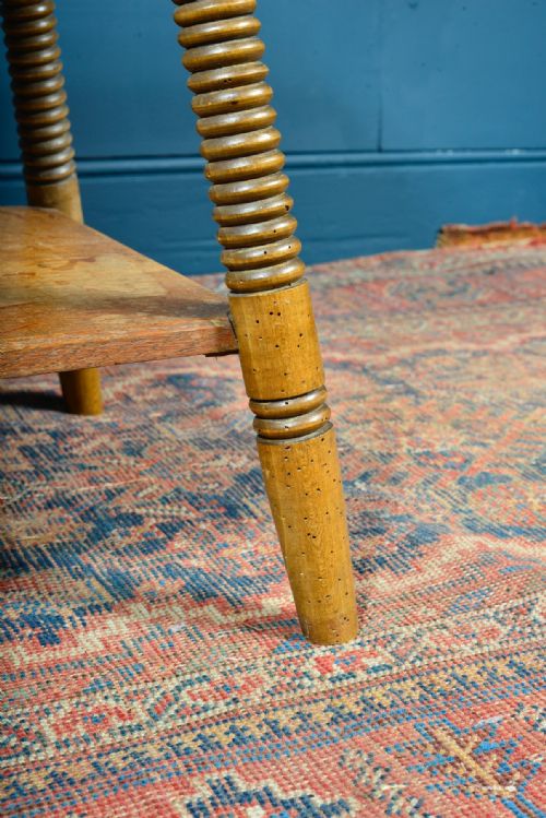 ARTS CRAFTS LIGHT OAK TWO TIER OCCASIONAL TABLE BY WILLIAM BIRCH FOR GOODYER'S C1890 - ADDITIONAL PHOTO 8