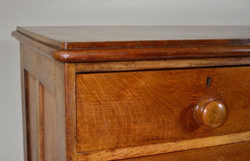 LARGE VICTORIAN GOLDEN OAK CHEST OF DRAWERS C1870 - ADDITIONAL PHOTO 8