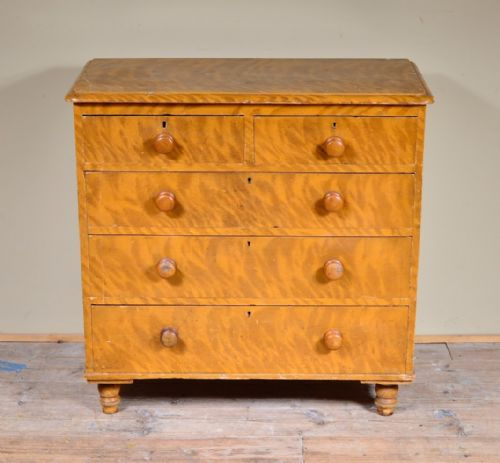 VICTORIAN CHEST OF DRAWERS IN ORIGINAL PAINT C1860 - ADDITIONAL PHOTO 1