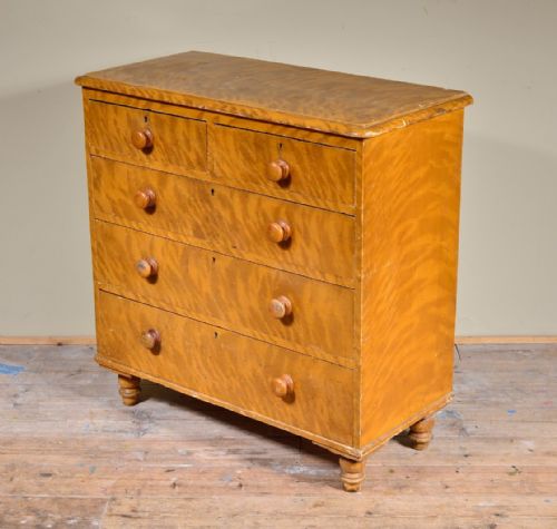 VICTORIAN CHEST OF DRAWERS IN ORIGINAL PAINT C1860 - ADDITIONAL PHOTO 2