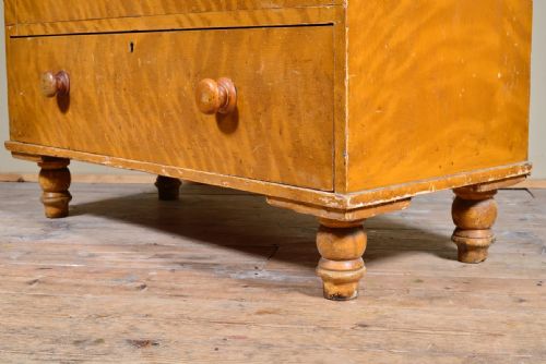 VICTORIAN CHEST OF DRAWERS IN ORIGINAL PAINT C1860 - ADDITIONAL PHOTO 3