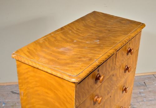 VICTORIAN CHEST OF DRAWERS IN ORIGINAL PAINT C1860 - ADDITIONAL PHOTO 4