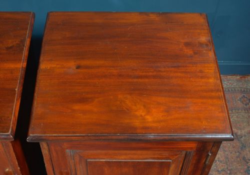 A PAIR OF VICTORIAN MAHOGANY BEDSIDE CABINETS C1850 - ADDITIONAL PHOTO 8