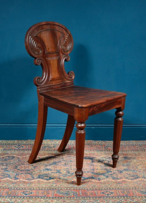 victorian mahogany hall chair c1870 - CATEGORY: ANTIQUE CHAIRS - DATED 1870