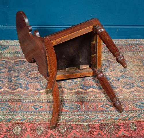 VICTORIAN MAHOGANY HALL CHAIR C1870 - ADDITIONAL PHOTO 6